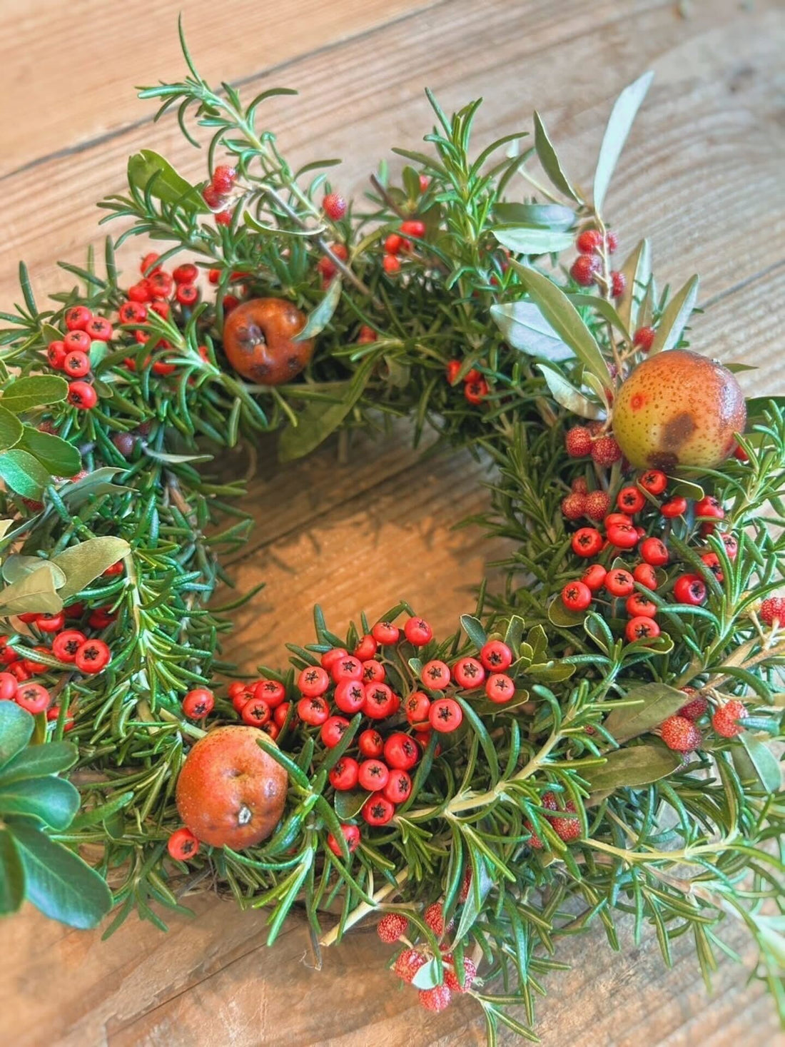 ローズマリーのクリスマスリースづくり